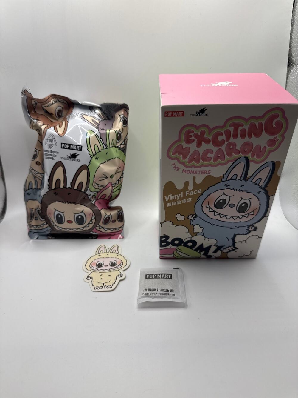 NEW Labubu Sealed Bag Exciting Macaron - Soy Milk